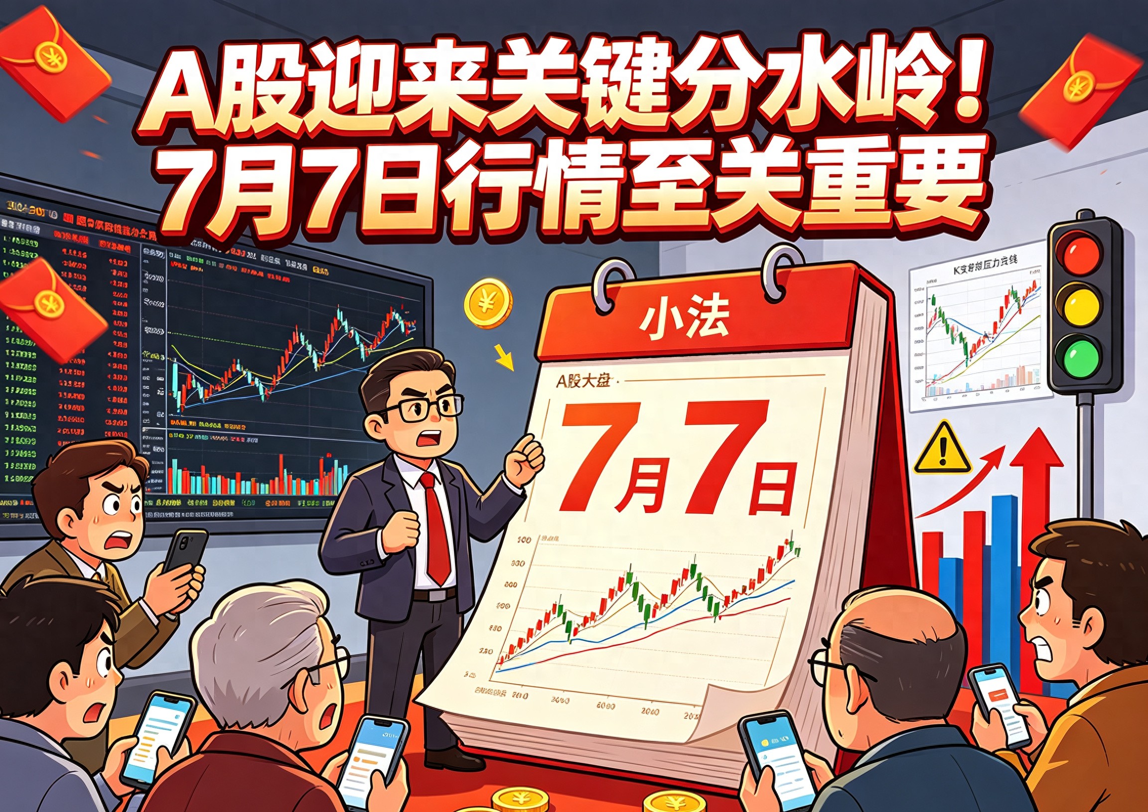 7月7日关键窗口！股票行情大盘走势变盘信号，散户别瞎操作